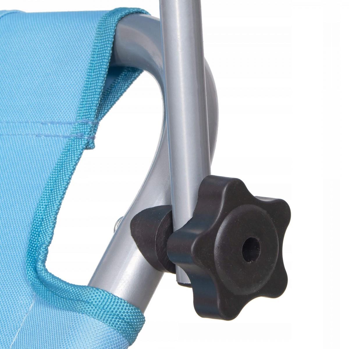 Шезлонг (лежак) для пляжу, тераси і саду з колесами і навісом Springos GC0045