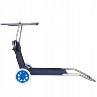 Шезлонг (лежак) для пляжу, тераси і саду з колесами і навісом Springos GC0044