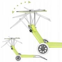 Шезлонг (лежак) для пляжу, тераси і саду з колесами і навісом Springos GC0043