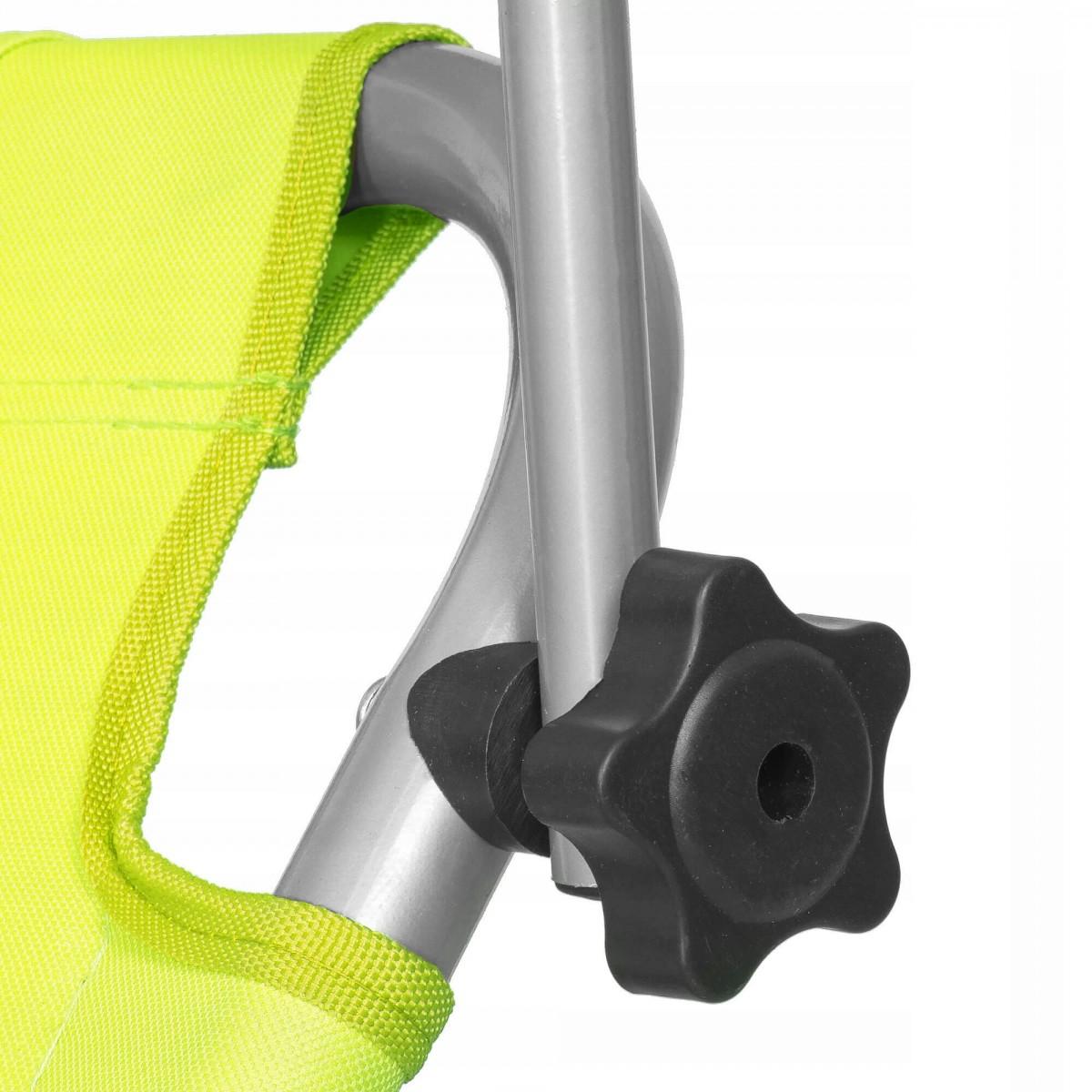 Шезлонг (лежак) для пляжу, тераси і саду з колесами і навісом Springos GC0043