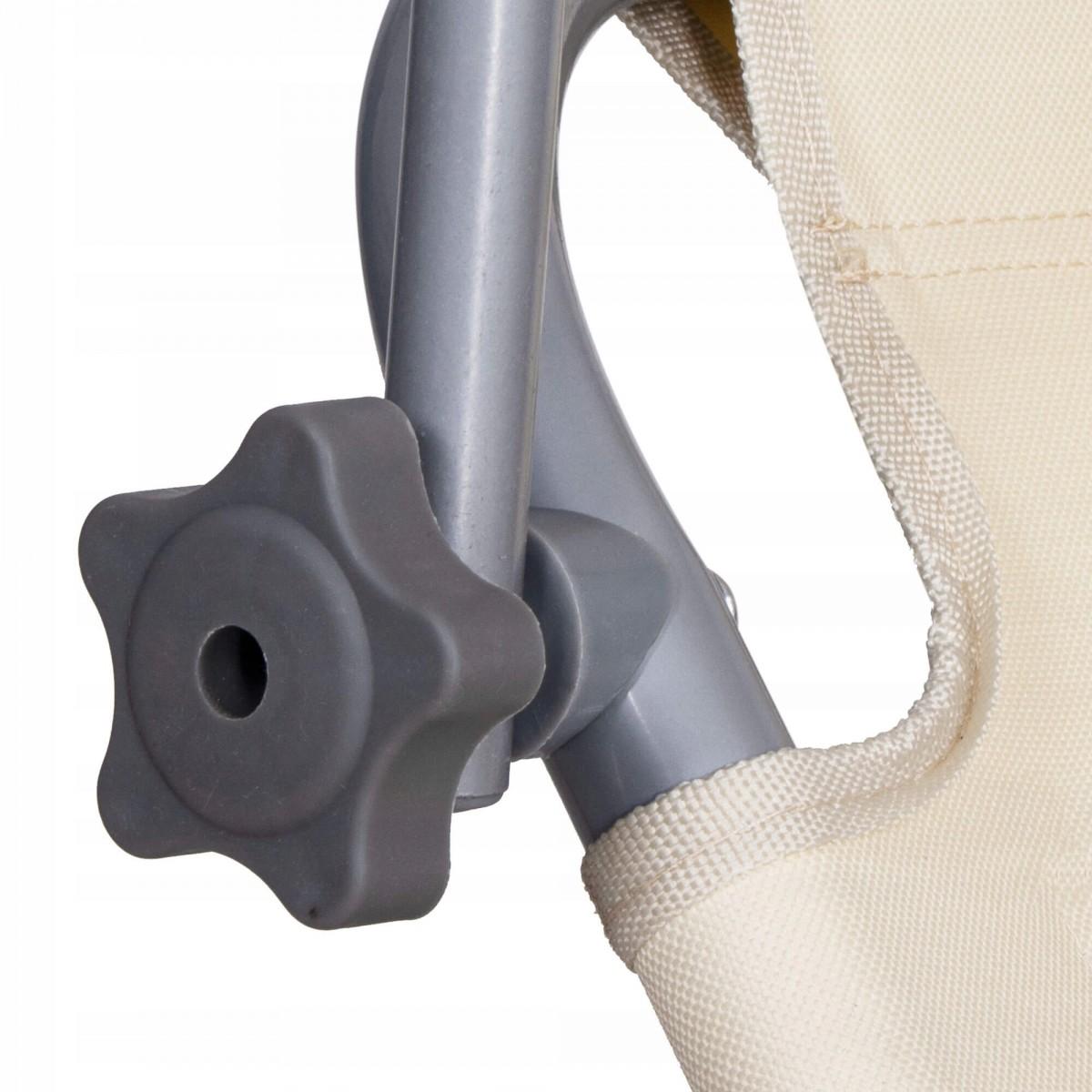 Шезлонг (лежак) для пляжу, тераси і саду з колесами і навісом Springos GC0041