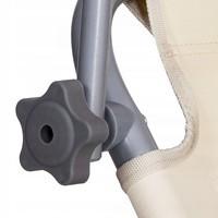 Шезлонг (лежак) для пляжу, тераси і саду з колесами і навісом Springos GC0041