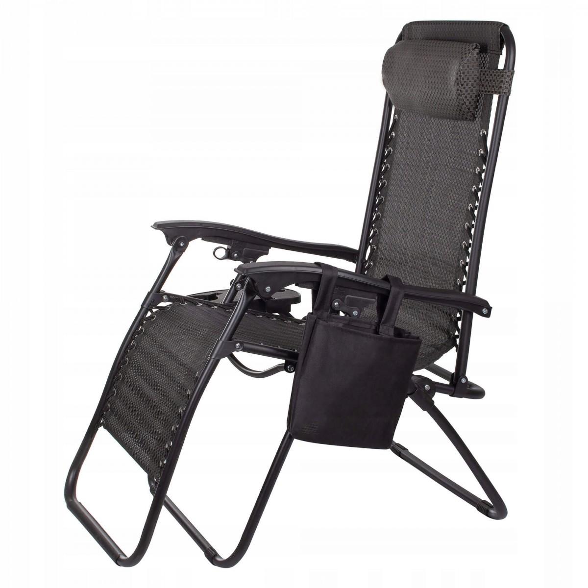 Шезлонг (крісло-лежак) для пляжу, тераси і саду Springos Zero Gravity GC0001