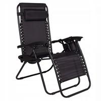 Шезлонг (крісло-лежак) для пляжу, тераси і саду Springos Zero Gravity GC0009