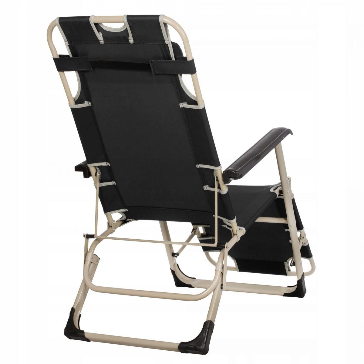 Шезлонг (крісло-лежак) для пляжу, тераси і саду Springos Zero Gravity GC0037
