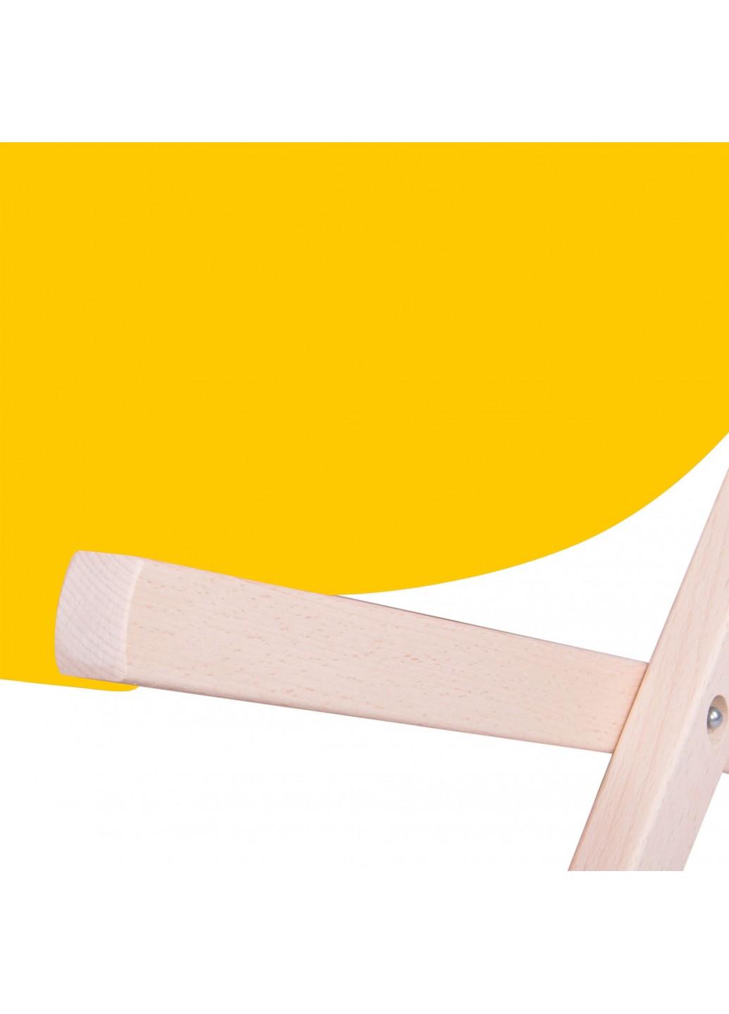 Шезлонг (крісло-лежак) дерев'яний для пляжу, тераси і саду Springos DC0001 YL