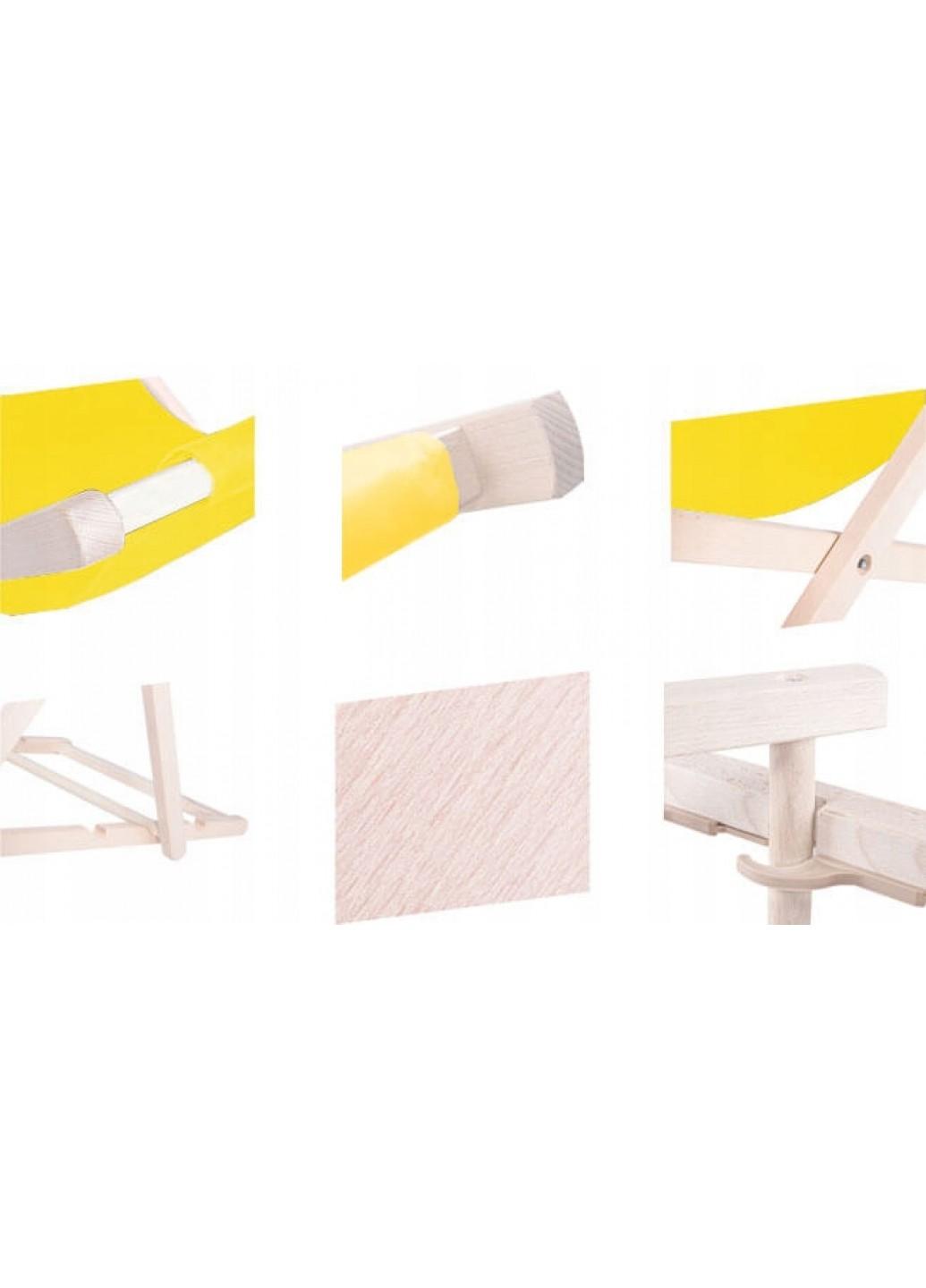 Шезлонг (крісло-лежак) дерев'яний для пляжу, тераси і саду Springos DC0001 YL