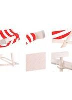 Шезлонг (крісло-лежак) дерев'яний для пляжу, тераси і саду Springos DC0001 WHRD