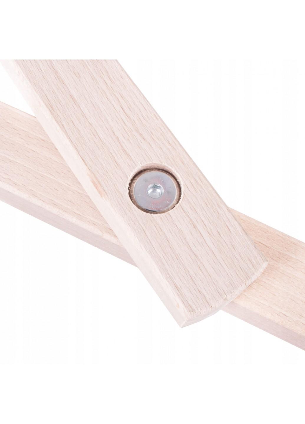 Шезлонг (крісло-лежак) дерев'яний для пляжу, тераси і саду Springos DC0001 WHRD