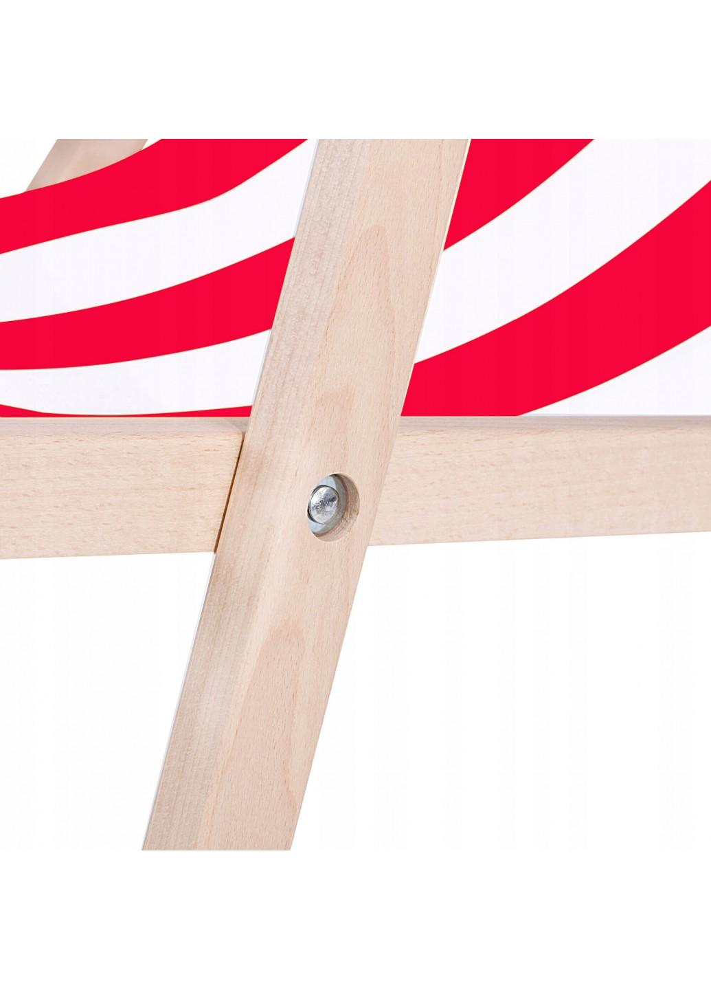 Шезлонг (крісло-лежак) дерев'яний для пляжу, тераси і саду Springos DC0001 WHRD