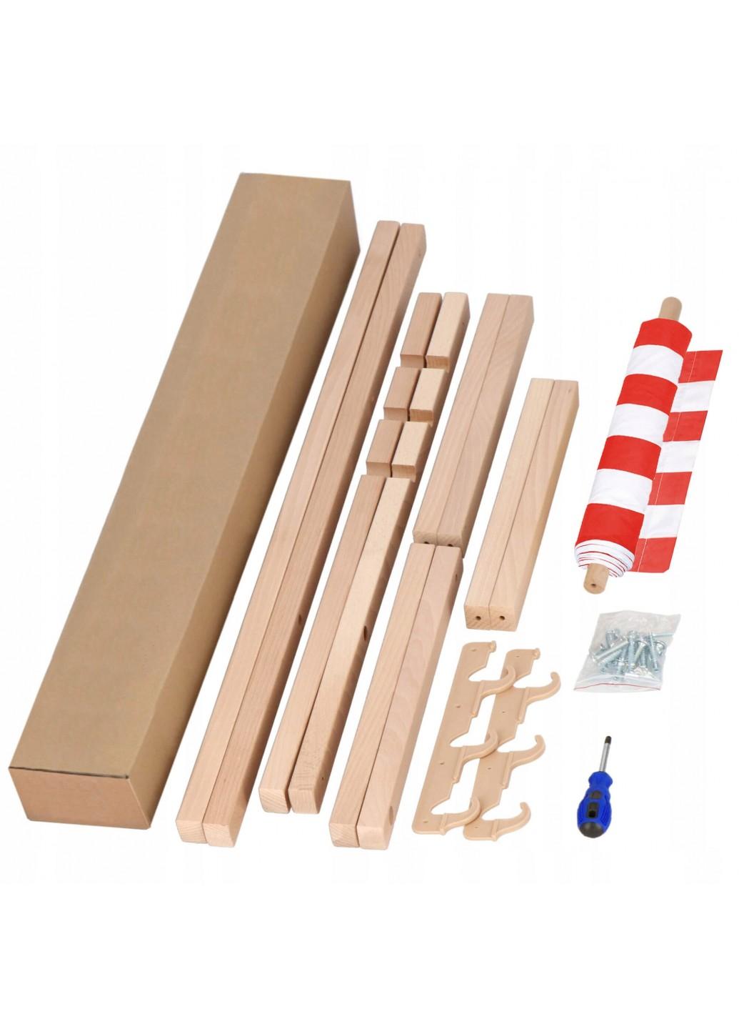 Шезлонг (крісло-лежак) дерев'яний для пляжу, тераси і саду Springos DC0001 WHRD