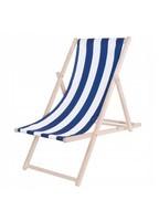 Шезлонг (крісло-лежак) дерев'яний для пляжу, тераси і саду Springos DC0001 WHBL