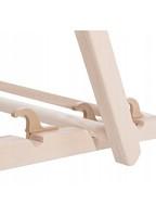 Шезлонг (крісло-лежак) дерев'яний для пляжу, тераси і саду Springos DC0001 WHBL