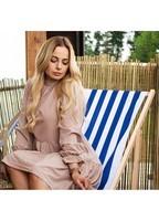 Шезлонг (крісло-лежак) дерев'яний для пляжу, тераси і саду Springos DC0001 WHBL