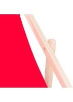 Шезлонг (крісло-лежак) дерев'яний для пляжу, тераси і саду Springos DC0001 RED