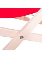 Шезлонг (крісло-лежак) дерев'яний для пляжу, тераси і саду Springos DC0001 RED