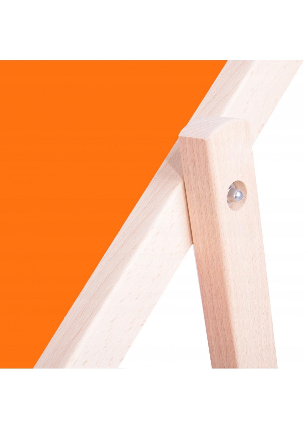 Шезлонг (крісло-лежак) дерев'яний для пляжу, тераси і саду Springos DC0001 OR