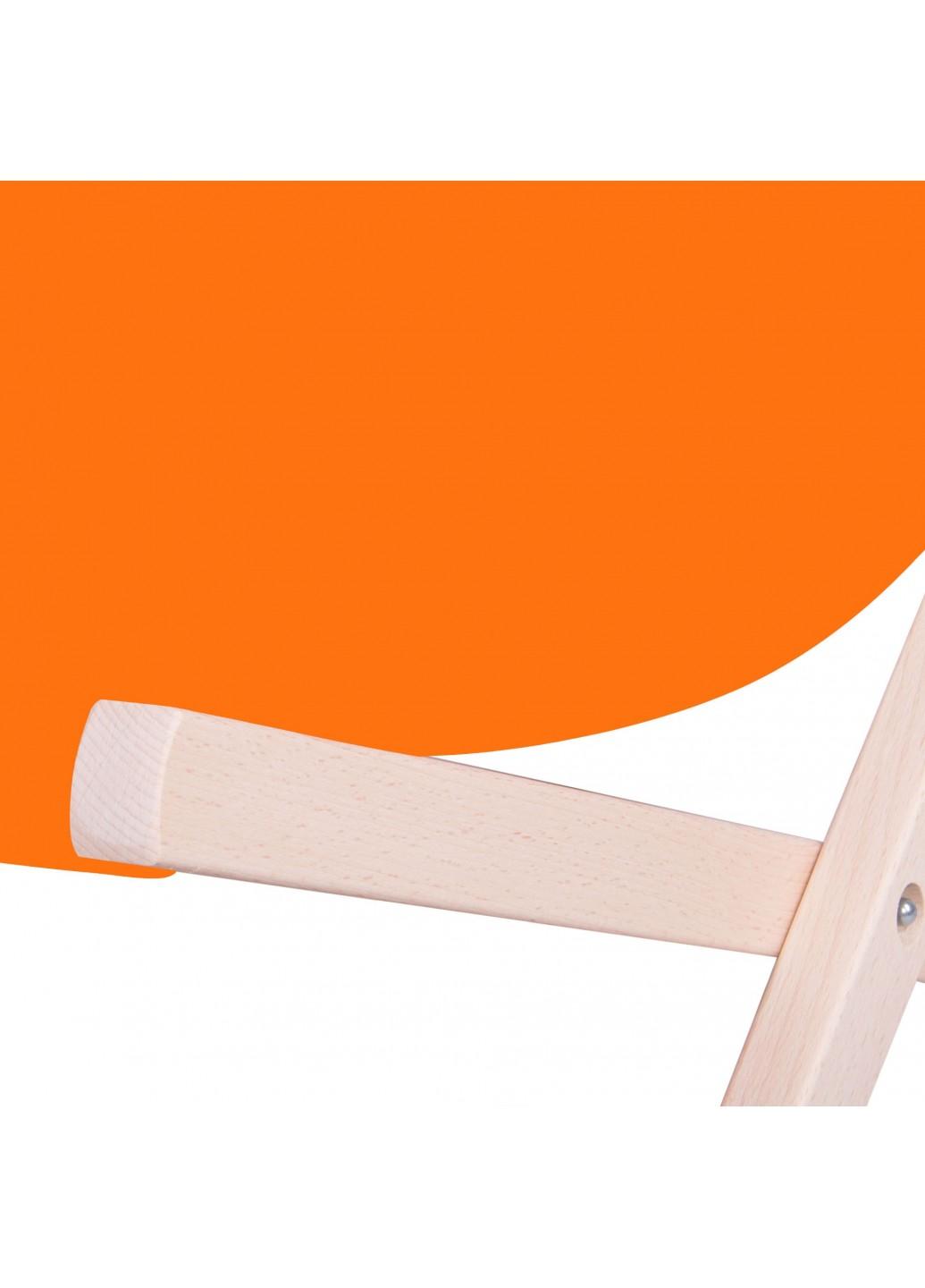 Шезлонг (крісло-лежак) дерев'яний для пляжу, тераси і саду Springos DC0001 OR