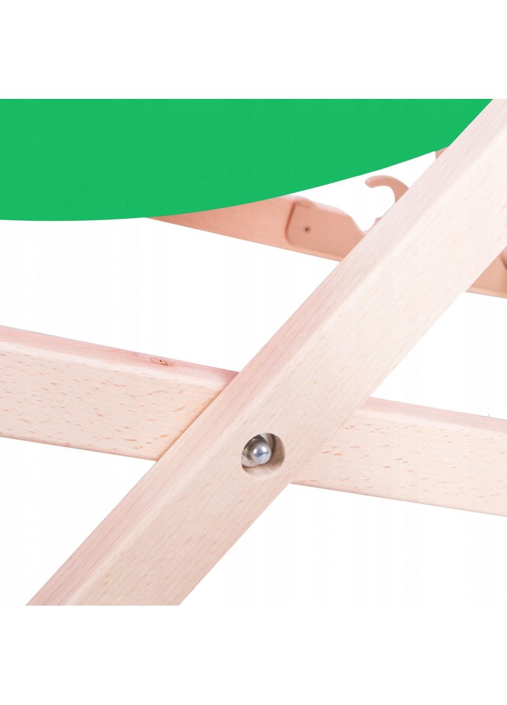 Шезлонг (крісло-лежак) дерев'яний для пляжу, тераси і саду Springos DC0001 GREEN