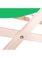 Шезлонг (крісло-лежак) дерев'яний для пляжу, тераси і саду Springos DC0001 GREEN