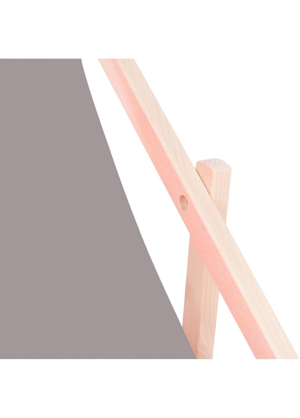 Шезлонг (крісло-лежак) дерев'яний для пляжу, тераси і саду Springos DC0001 GRAY