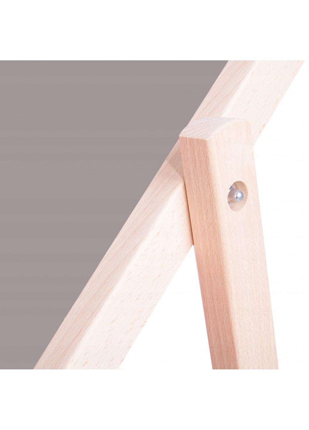 Шезлонг (крісло-лежак) дерев'яний для пляжу, тераси і саду Springos DC0001 GRAY