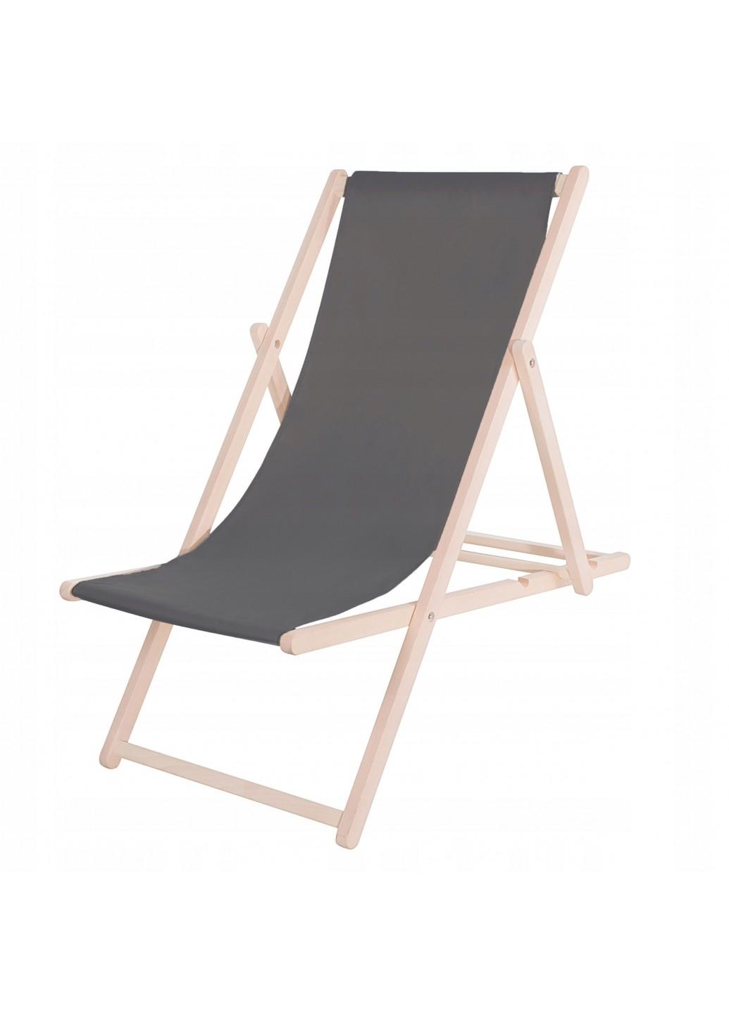Шезлонг (крісло-лежак) дерев'яний для пляжу, тераси і саду Springos DC0001 GR