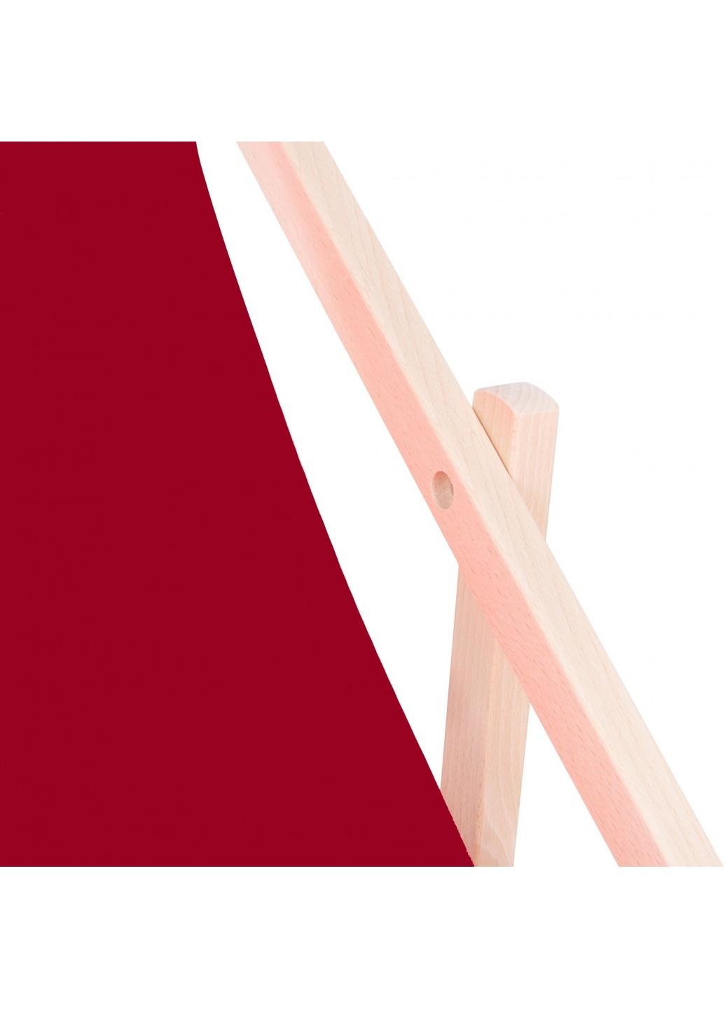 Шезлонг (крісло-лежак) дерев'яний для пляжу, тераси і саду Springos DC0001 BURGUND