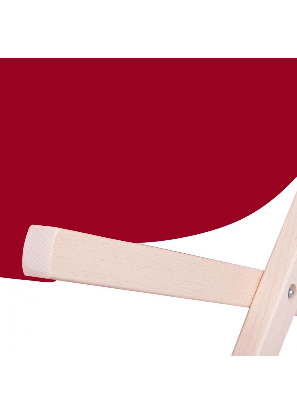 Шезлонг (крісло-лежак) дерев'яний для пляжу, тераси і саду Springos DC0001 BURGUND