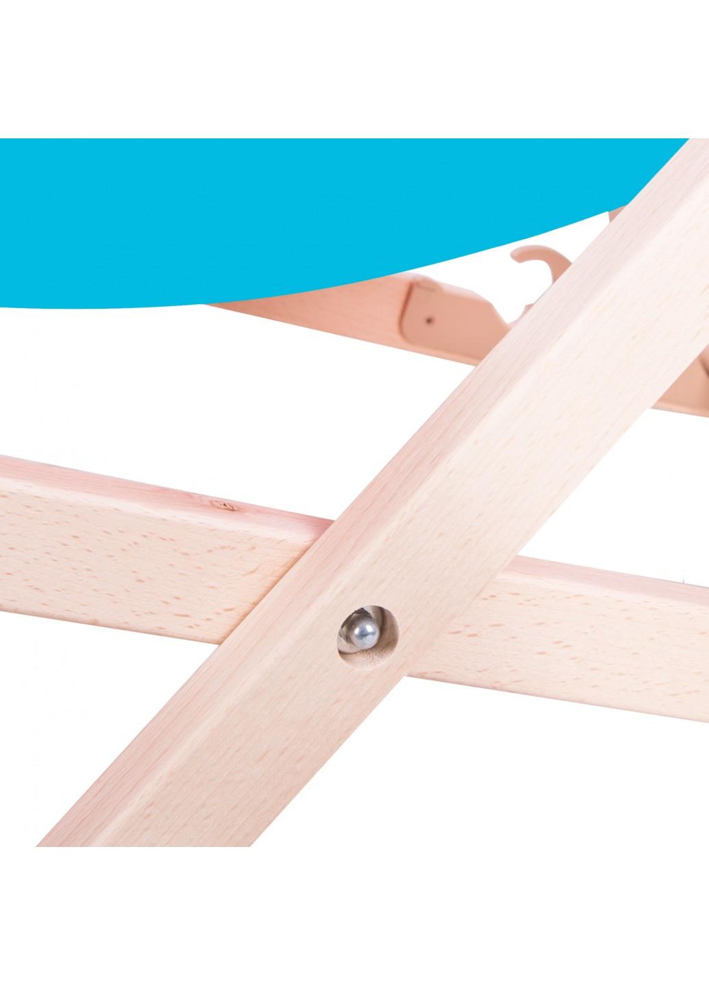 Шезлонг (крісло-лежак) дерев'яний для пляжу, тераси і саду Springos DC0001 BLUE