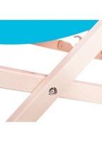 Шезлонг (крісло-лежак) дерев'яний для пляжу, тераси і саду Springos DC0001 BLUE