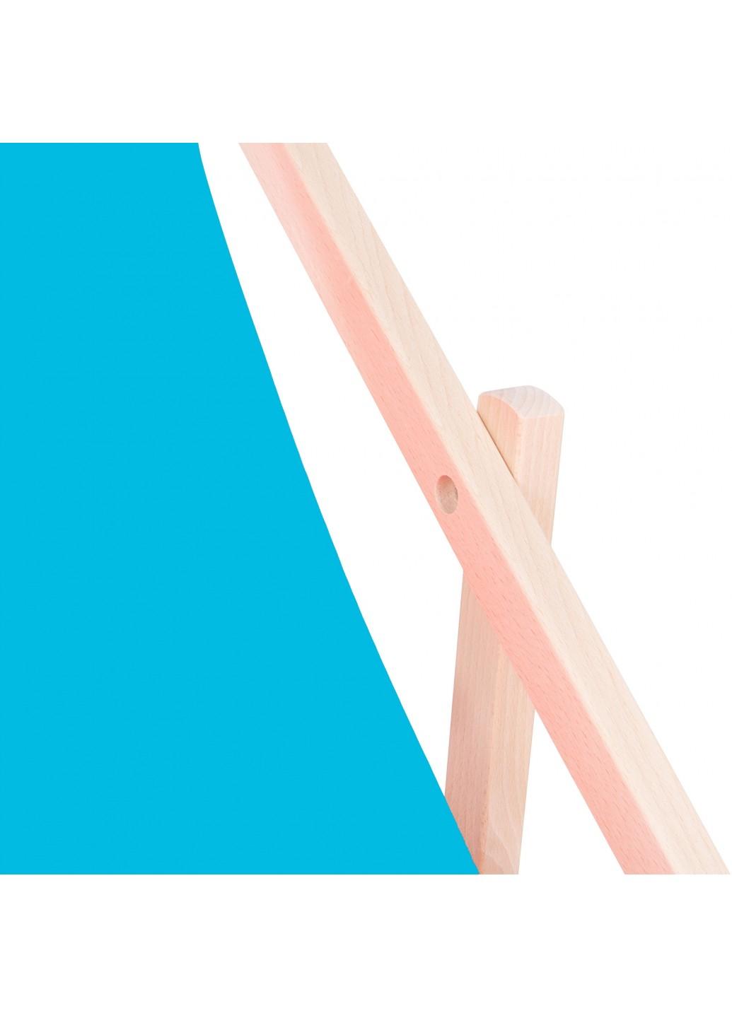 Шезлонг (крісло-лежак) дерев'яний для пляжу, тераси і саду Springos DC0001 BLUE