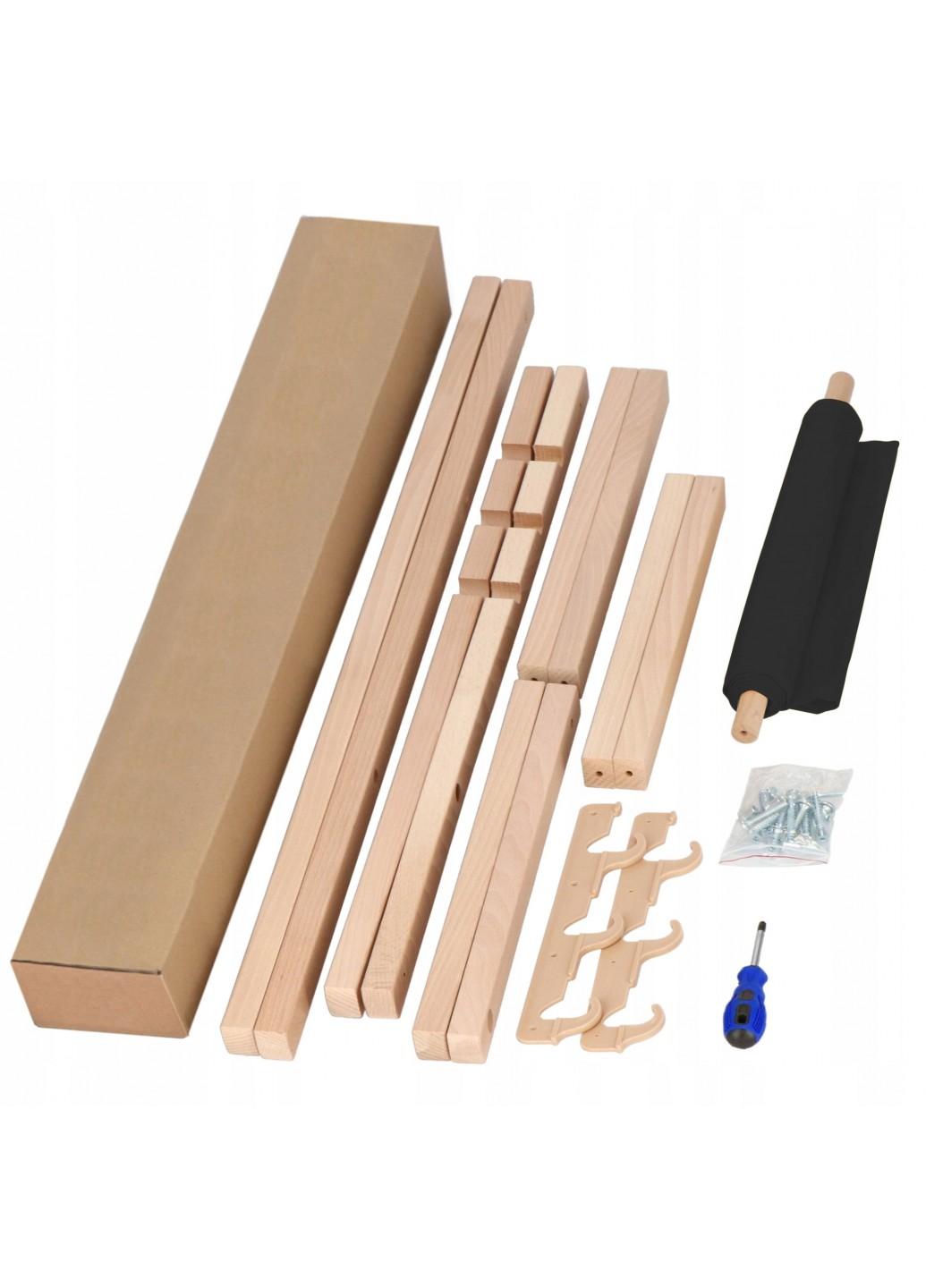 Шезлонг (крісло-лежак) дерев'яний для пляжу, тераси і саду Springos DC0001 BL