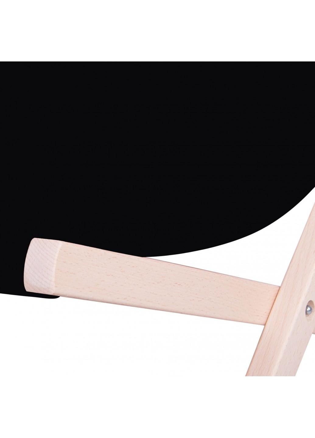 Шезлонг (крісло-лежак) дерев'яний для пляжу, тераси і саду Springos DC0001 BL