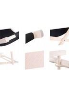 Шезлонг (крісло-лежак) дерев'яний для пляжу, тераси і саду Springos DC0001 BL