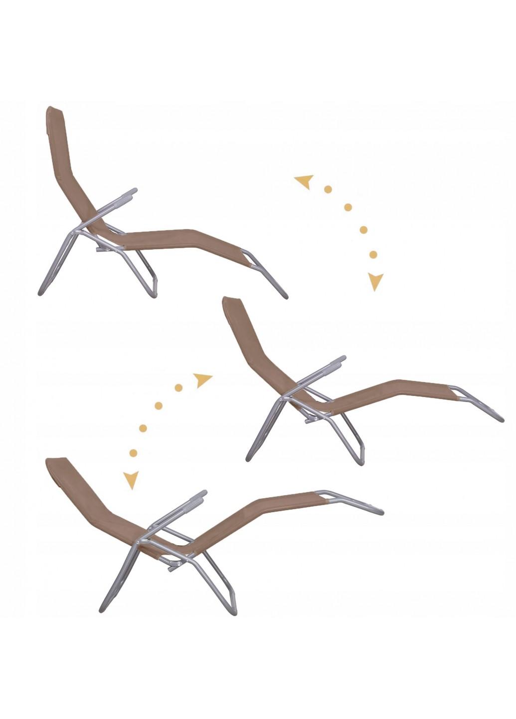 Шезлонг (лежак) для пляжу, тераси і саду Springos GC0048