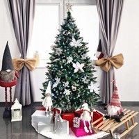 Штучна ялинка Springos 150 см кавказька засніжена з шишками Premium CT0053