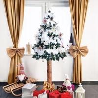 Штучна ялинка Springos 160 см сосна зі стволом засніжена з шишками CT0048