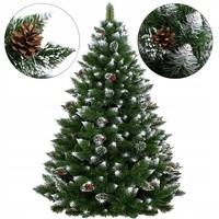 Штучна ялинка Springos 220 см кавказька засніжена з шишками Premium CT0051