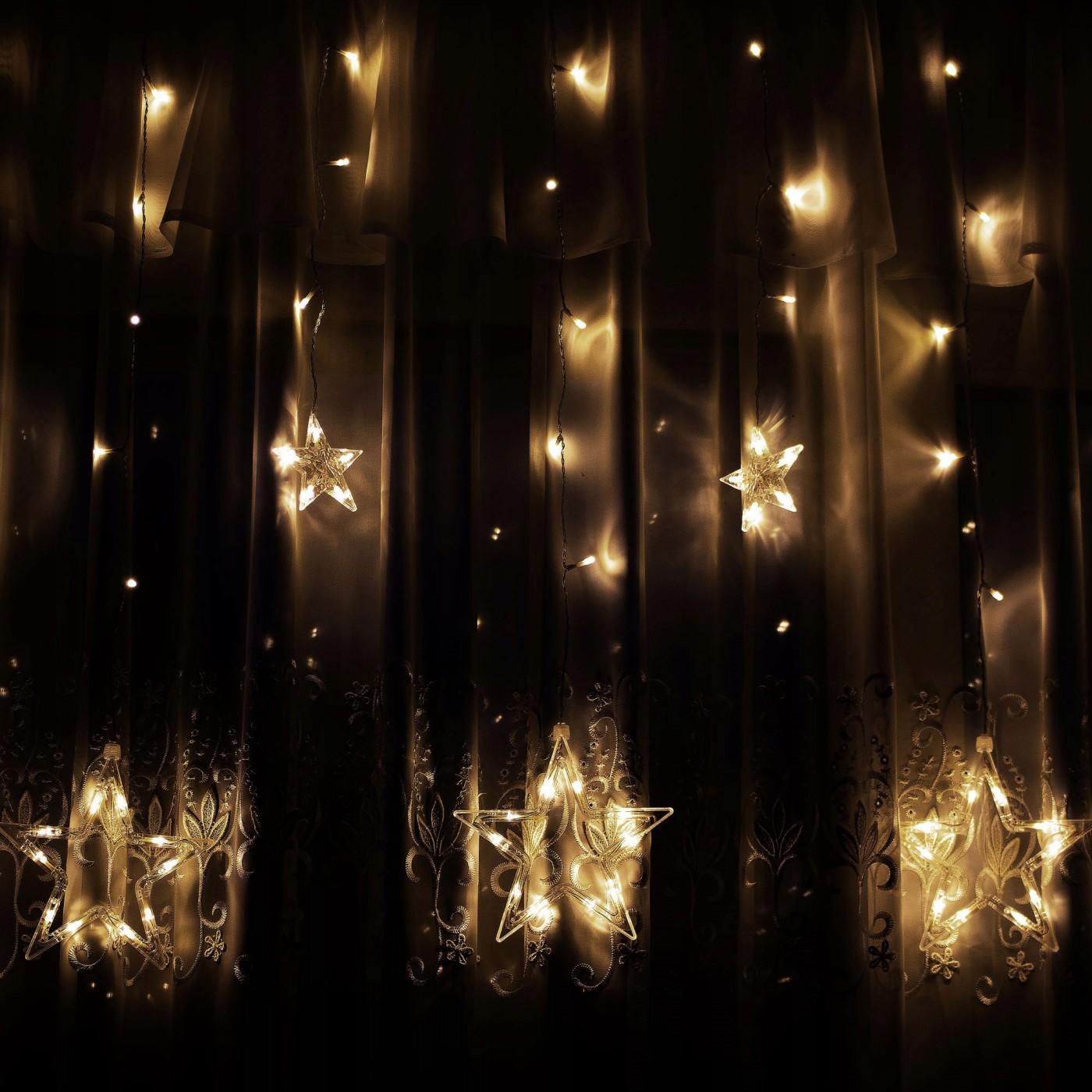 Гірлянда бахрома вулична (зовнішня) Springos 2 м 92 LED CL4010 Warm White