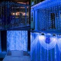 Гірлянда бахрома вулична (зовнішня) Springos 3 x 3 м 306 LED Pilot CL4002 Blue