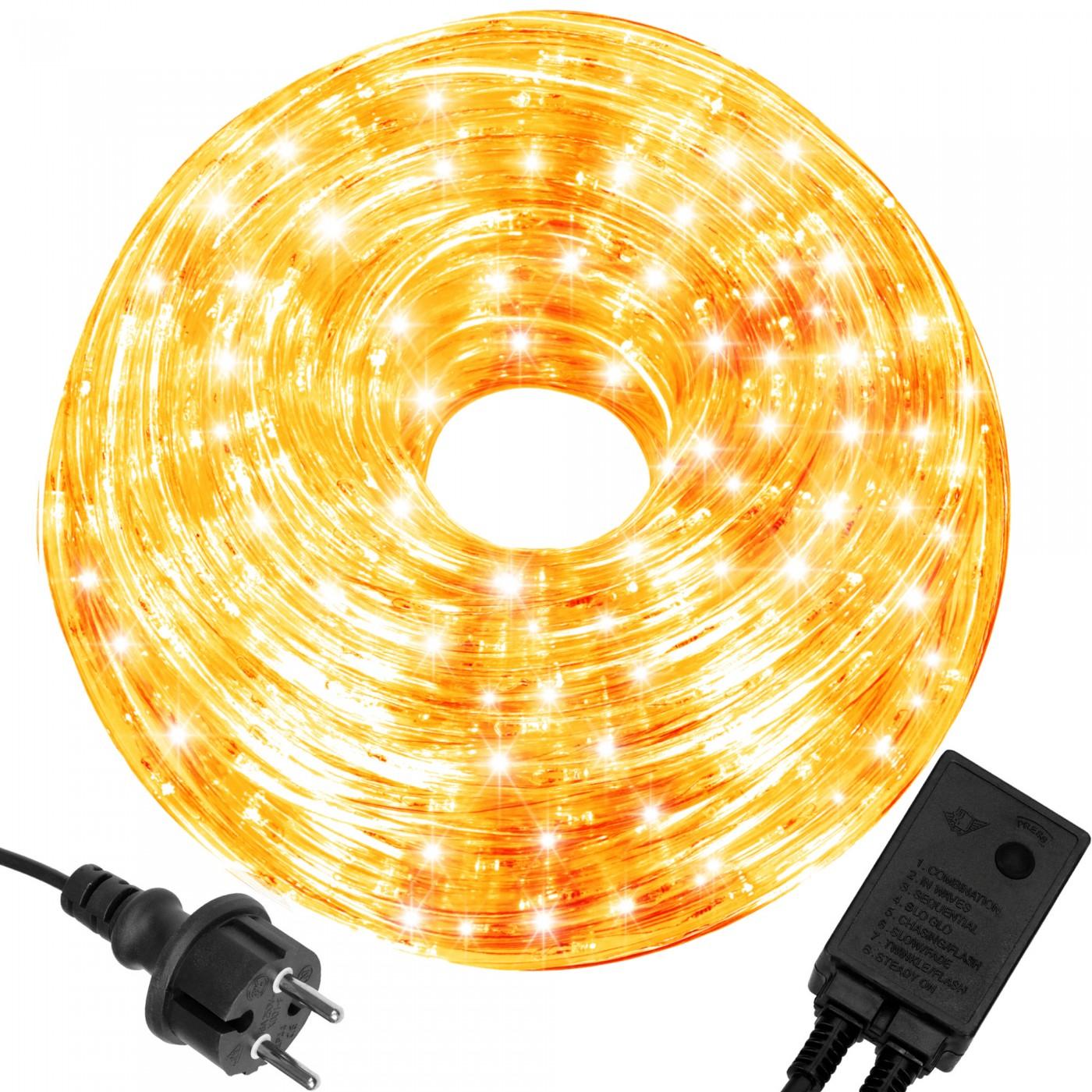 Гірлянда дюралайт вулична (зовнішня) Springos Rope Lights 20 м 480 LED CL1204 Warm White