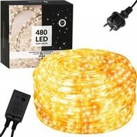 Гірлянда дюралайт вулична (зовнішня) Springos Rope Lights 20 м 480 LED CL1204 Warm White