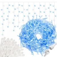 Гірлянда бахрома вулична (зовнішня) Springos 20 м 500 LED + Flash CL0518 Blue
