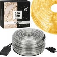 Гірлянда дюралайт вулична (зовнішня) Springos Rope Lights 10 м 240 LED CL1200 Warm White