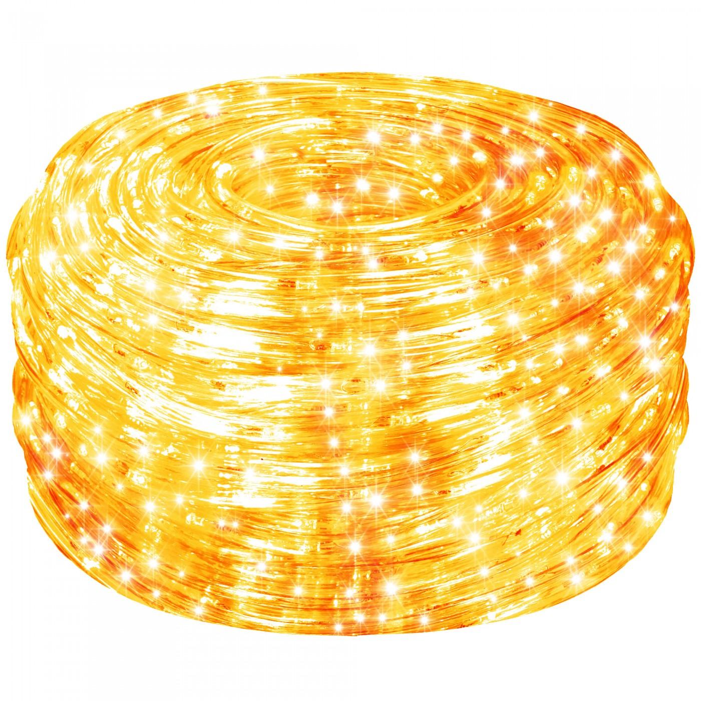 Гірлянда дюралайт вулична (зовнішня) Springos Rope Lights 10 м 240 LED CL1200 Warm White