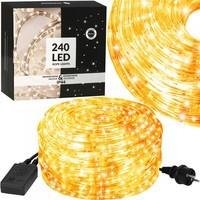 Гірлянда дюралайт вулична (зовнішня) Springos Rope Lights 10 м 240 LED CL1200 Warm White