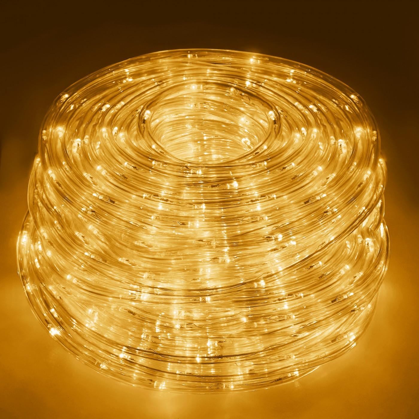 Гірлянда дюралайт вулична (зовнішня) Springos Rope Lights 10 м 240 LED CL1200 Warm White