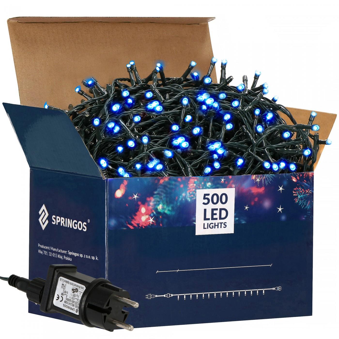 Гірлянда вулична (зовнішня) Springos 25 м 500 LED CL0523 Blue
