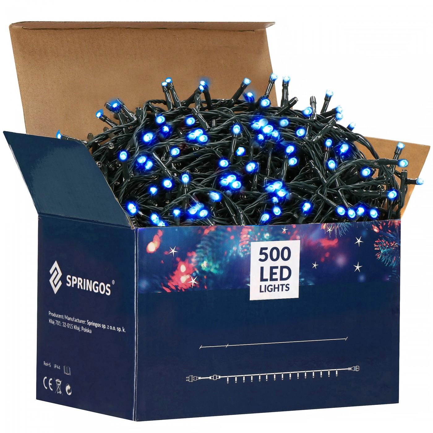 Гірлянда вулична (зовнішня) Springos 25 м 500 LED CL0523 Blue